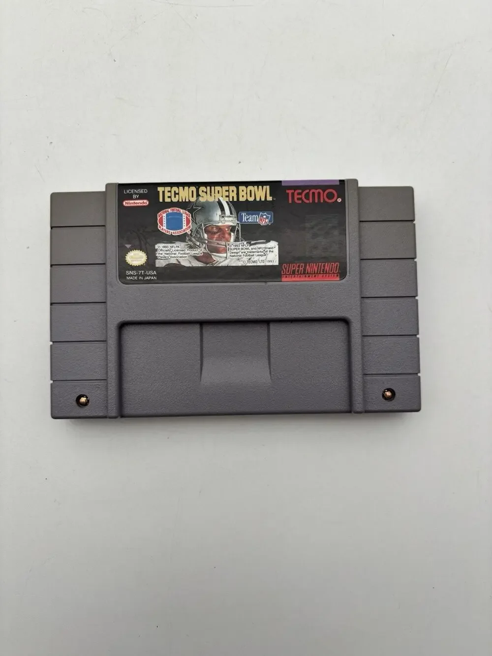 Tecmo Super Bowl (Super Nintendo SNES, 1993) Authentic Tested Working VG Cond